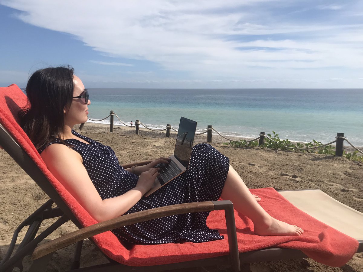 Cheryl Hung on a beach in Mexico